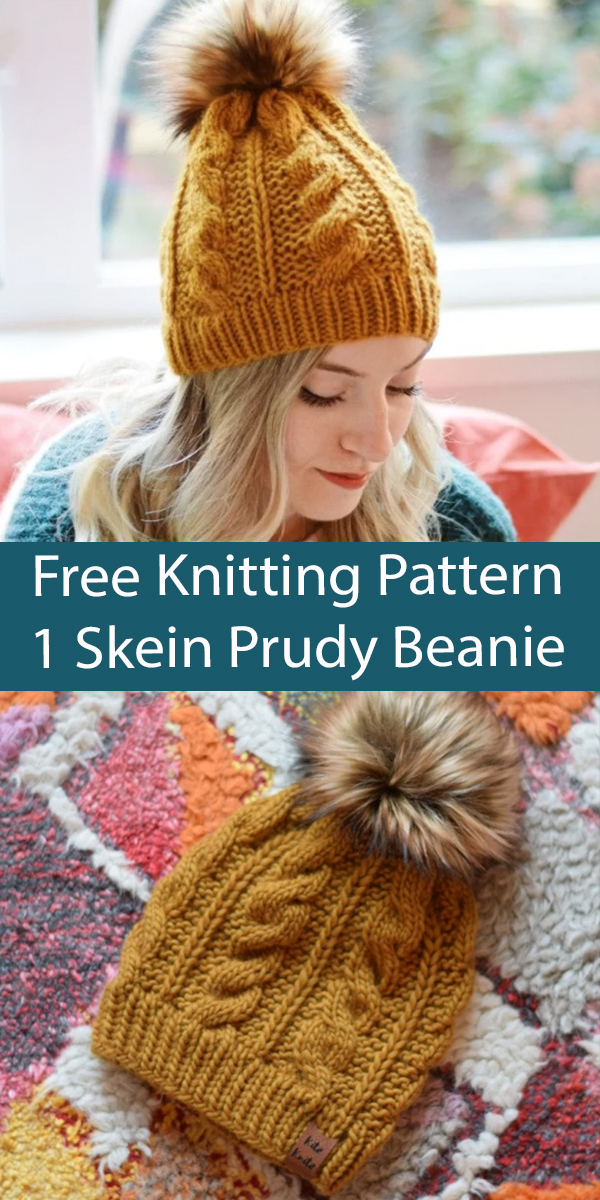Free Hat Knitting Pattern Prudy Beanie