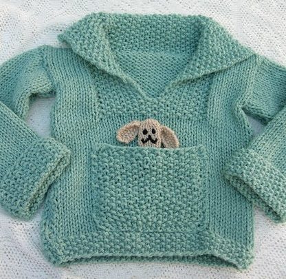 Free Knitting Pattern for Easy Pudding Pie Baby Sweater