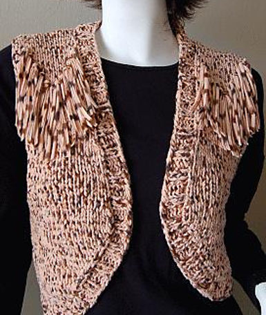 Free Knitting Pattern for Fringed Cowgirl Vest