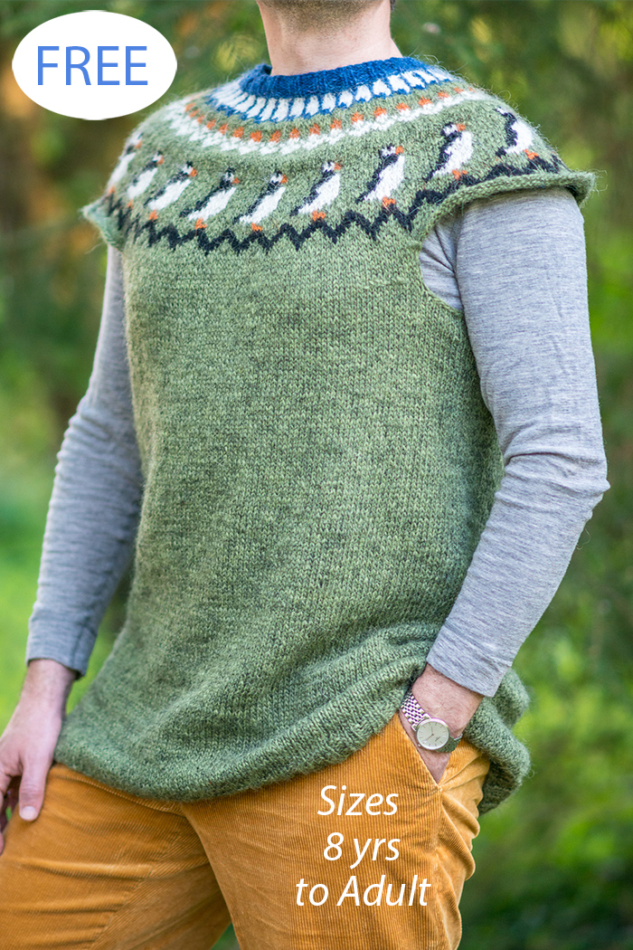 Puffin Vest Knitting Pattern