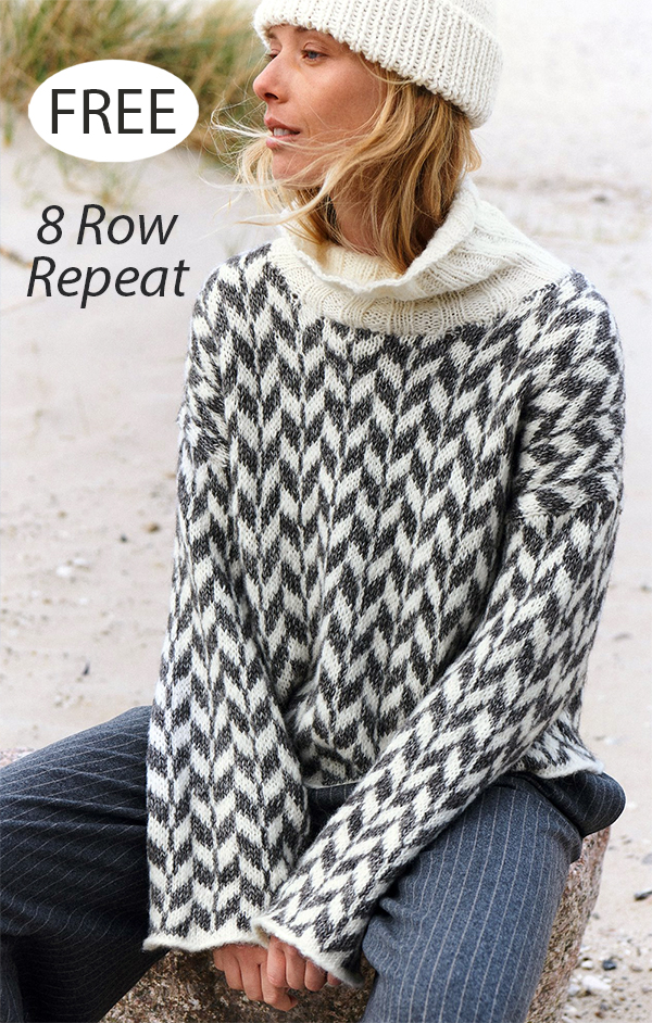 Free Chevron Pullover Sweater Knitting Pattern