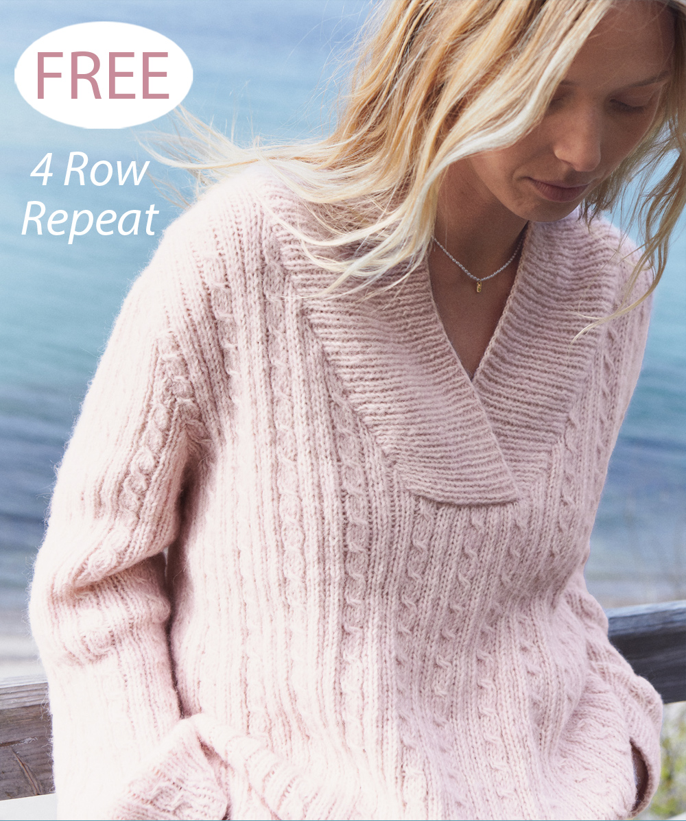 Free Cable Rib Pullover Pattern Knitting Pattern