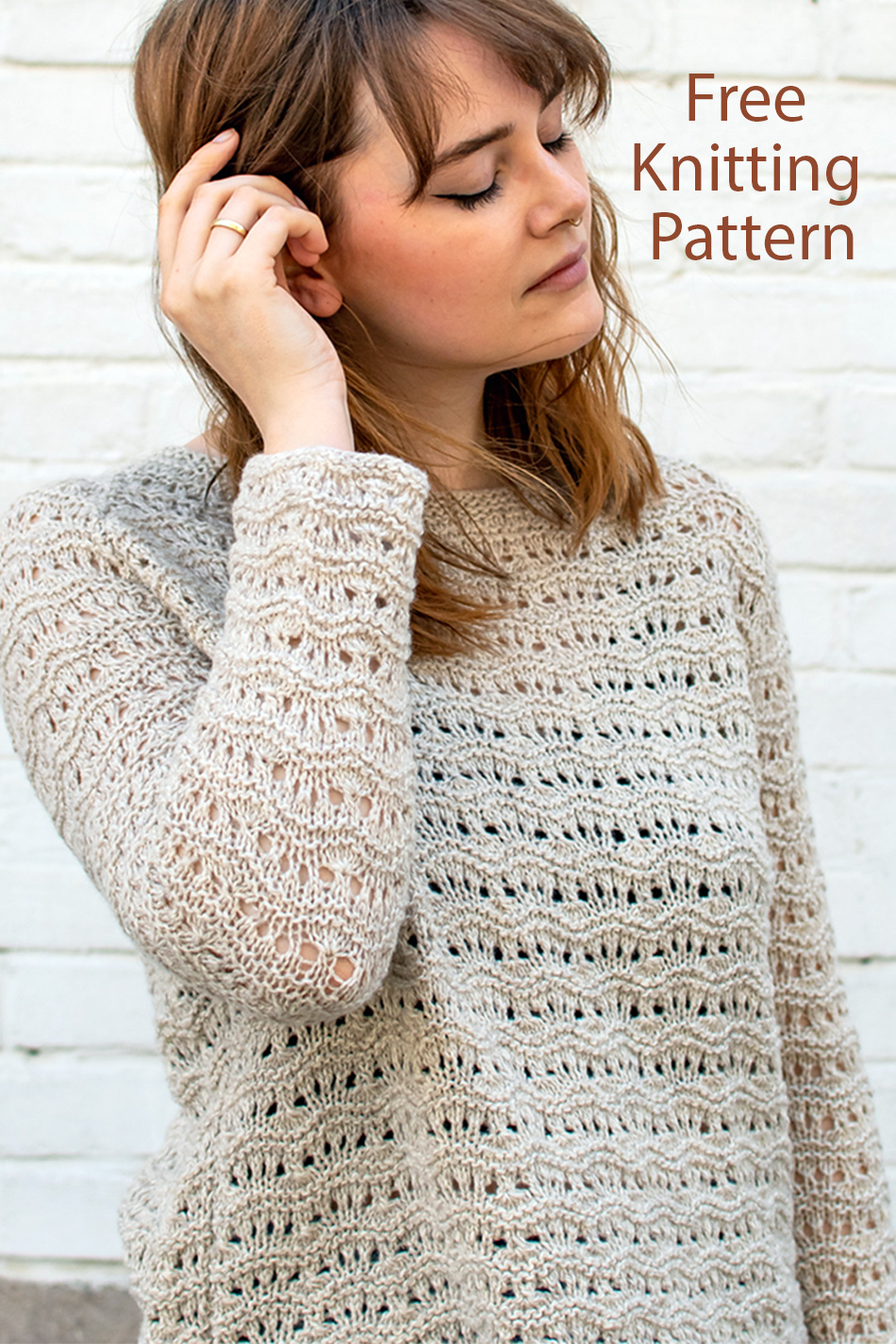 Free Pura Lace Pullover Sweater Knitting Pattern