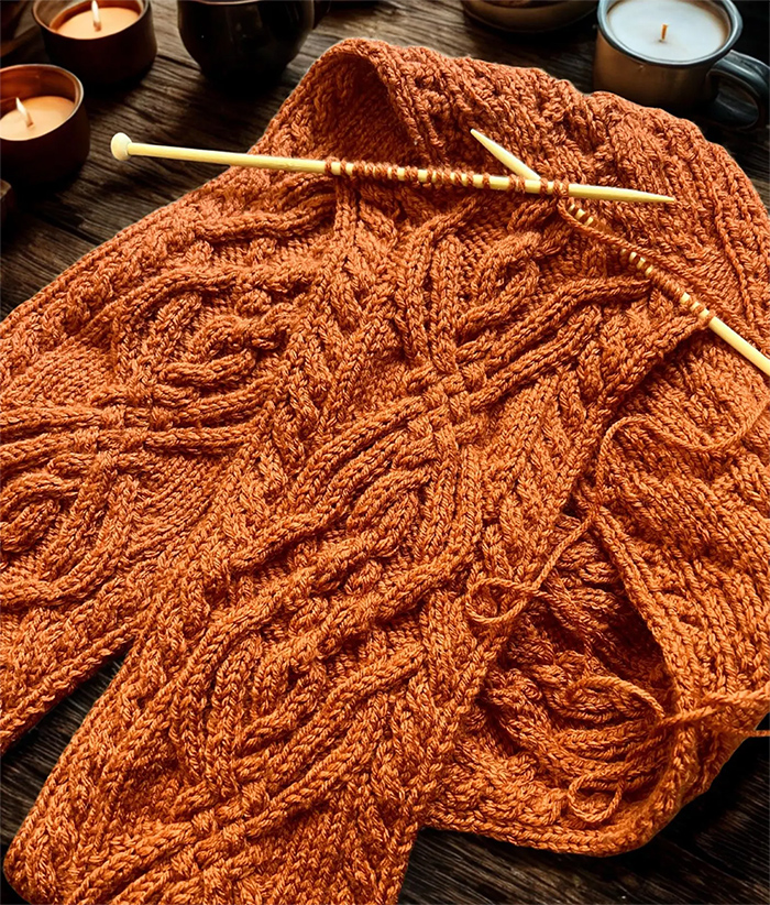 Pumpkin Spice Scarf Knitting Pattern