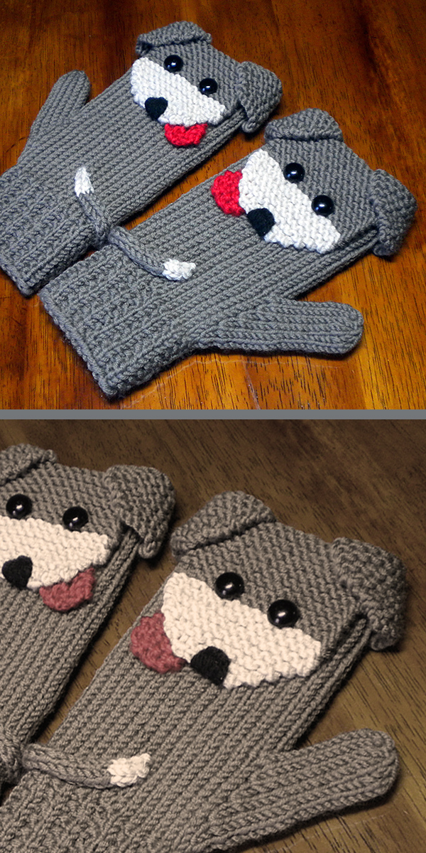 Knitting Pattern for Puppy Dog Mittens