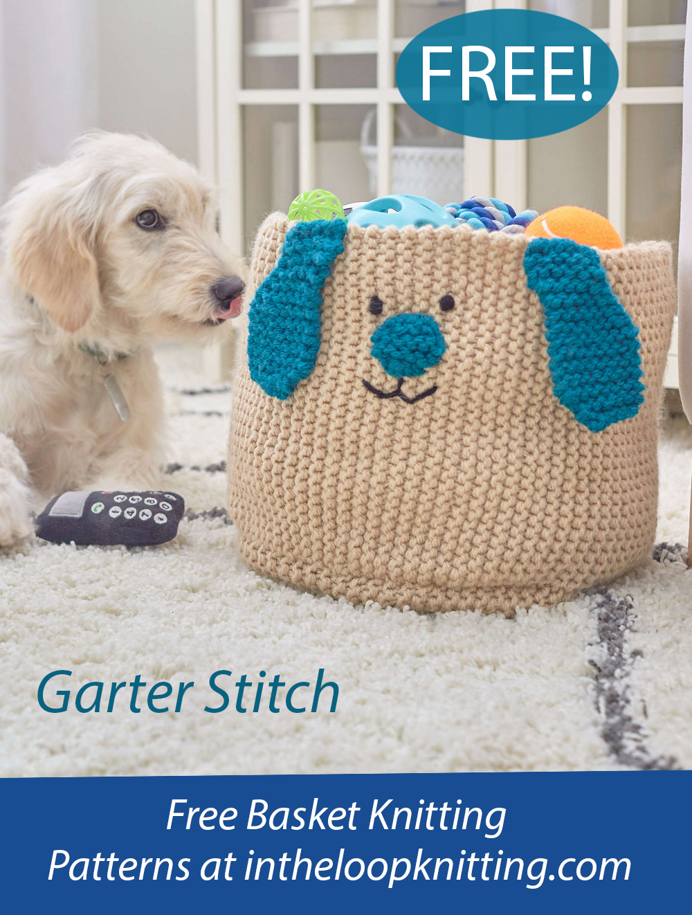 Free Puppy Toy Basket Knitting Pattern