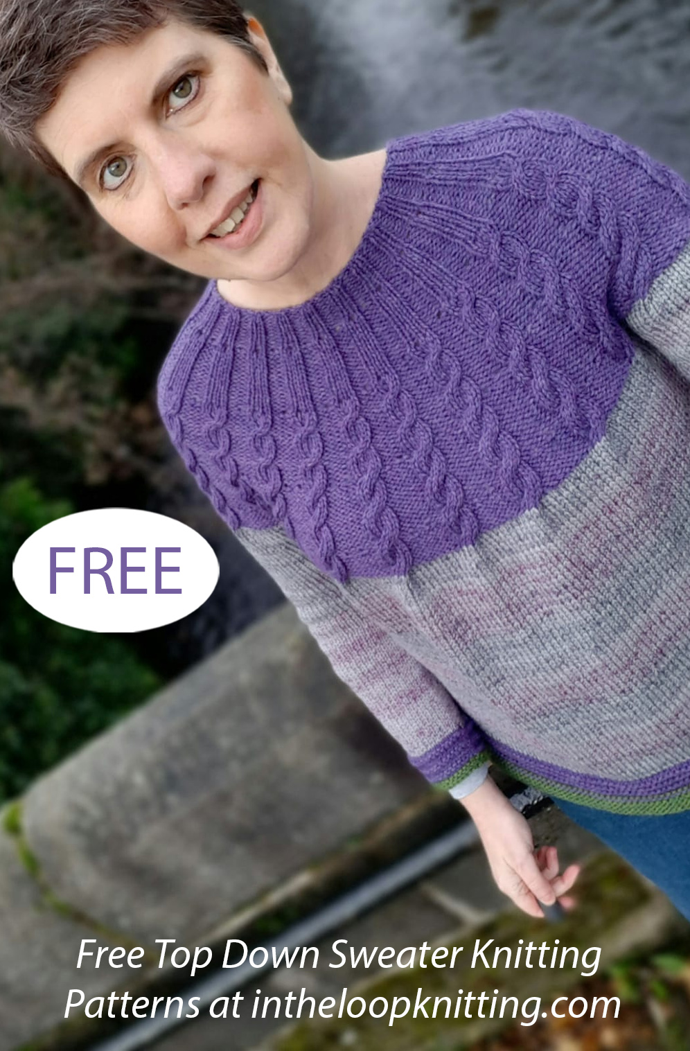 Free Purple Rain Sweater Knitting Pattern