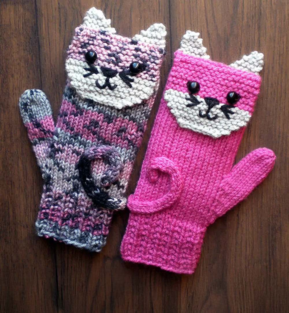 Knitting Pattern for Purrfect Kitten Mittens