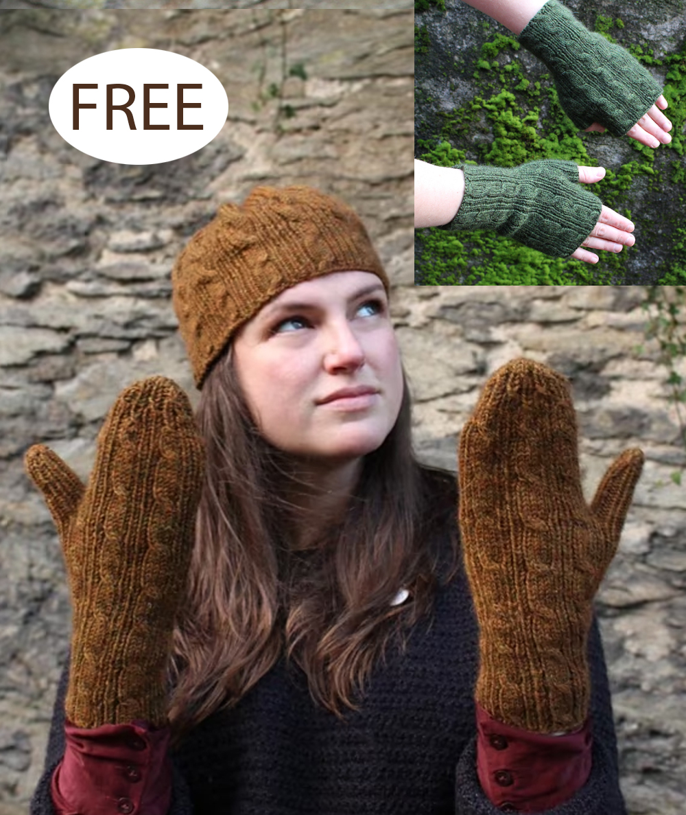 Free Pyrite Hat and Mitts Set Knitting Pattern