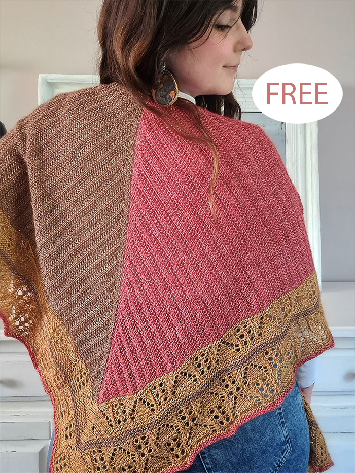 Pyrrhula Shawl Half and Half Knitting Pattern Set