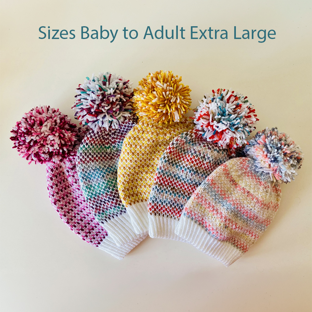 Free Raspberry Hat Knitting Pattern for the Whole Family