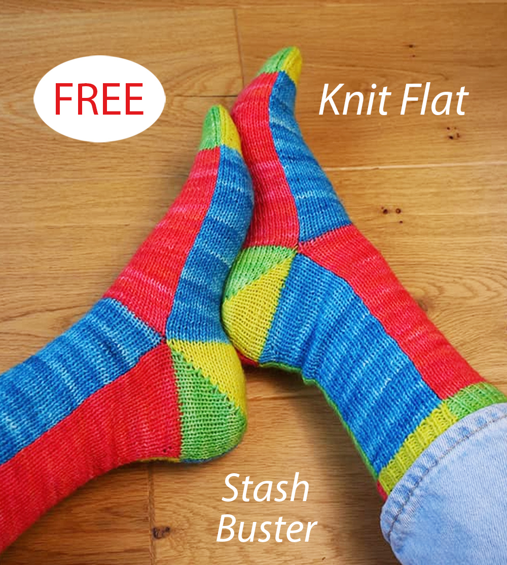 Free Two-Needles Quattro Socks Knit Flat Knitting Pattern