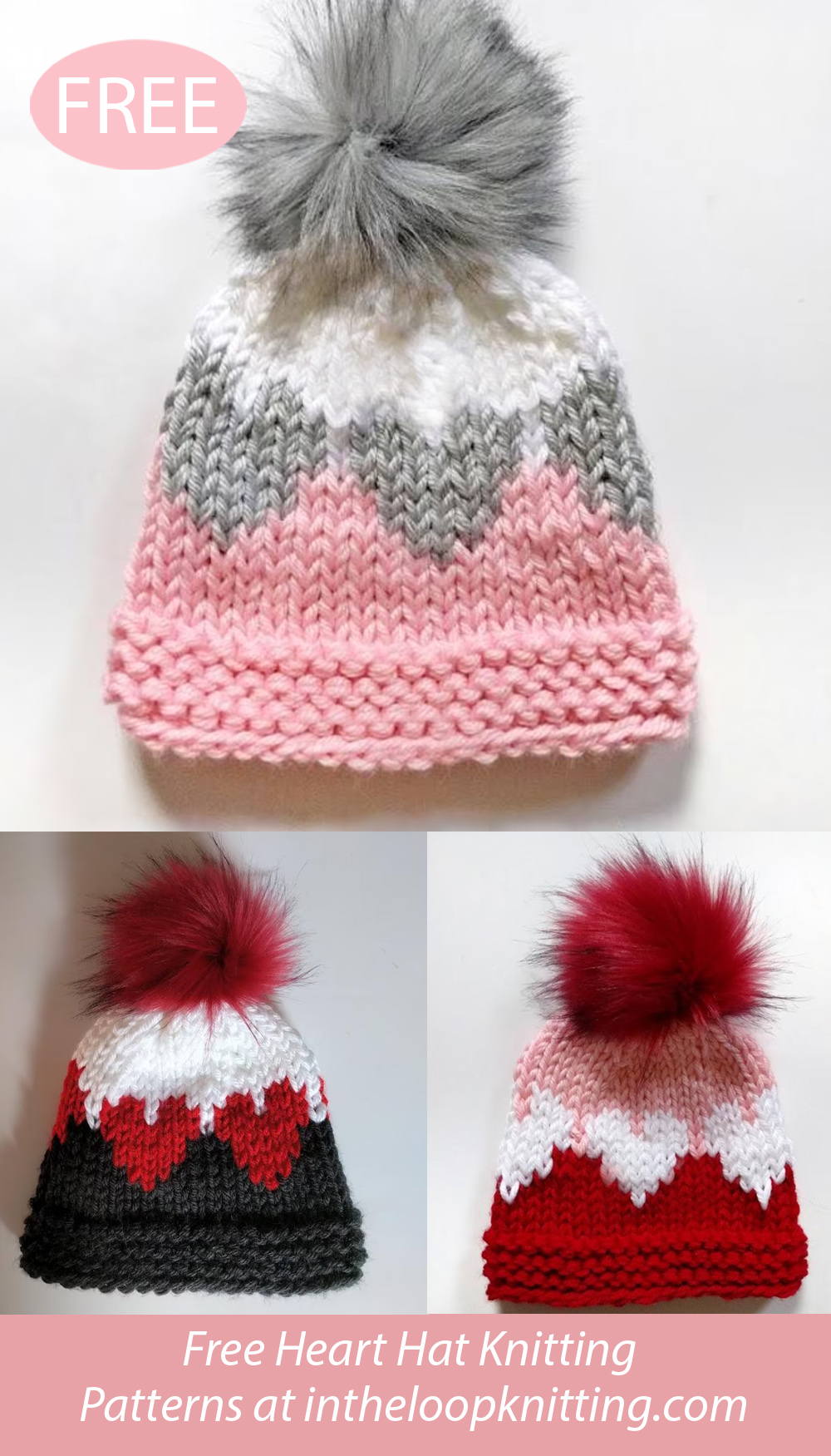Free Queen of Hearts Hat Knitting Pattern