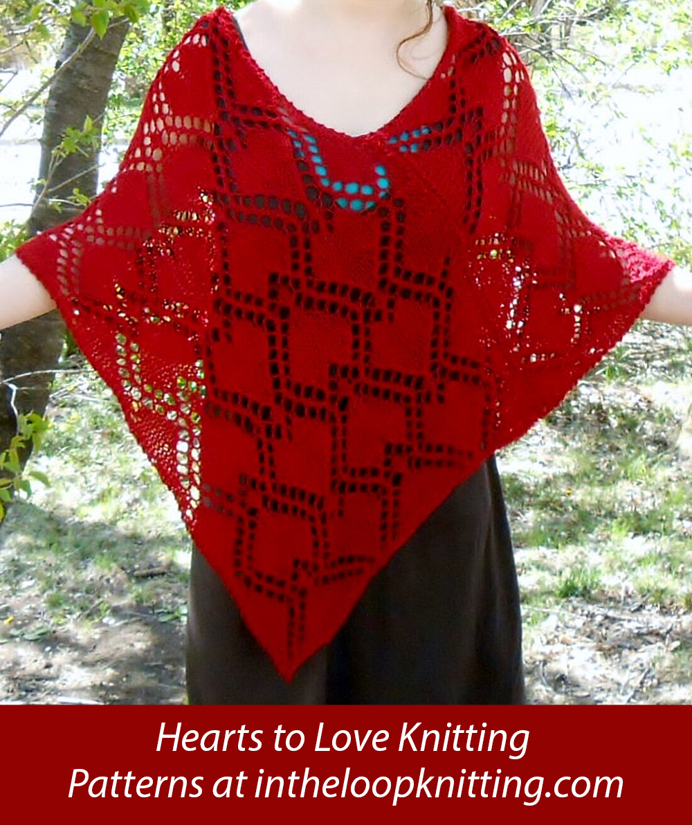 Queen of Hearts Poncho Knitting Pattern