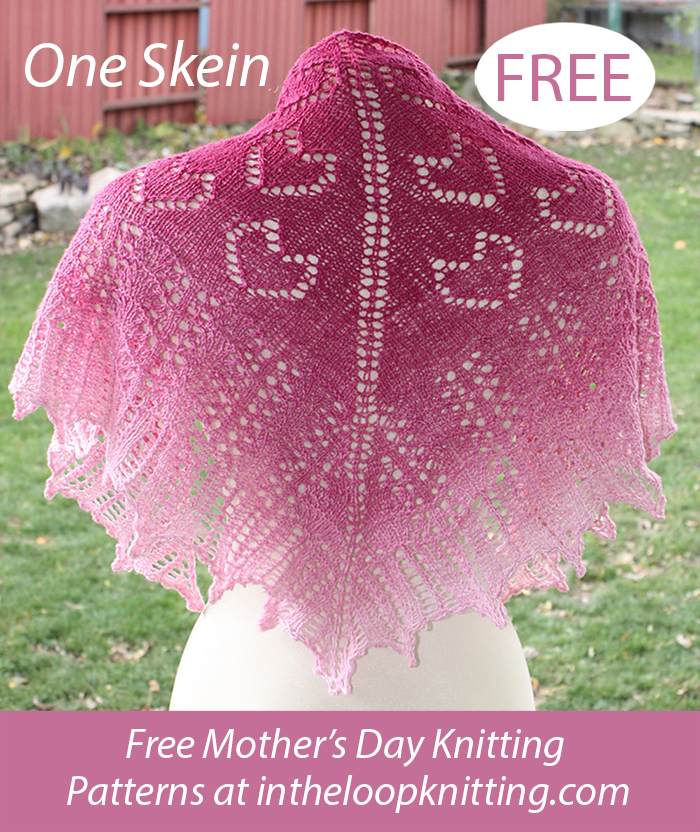 Free Knitting Pattern Queen of Hearts Shawl