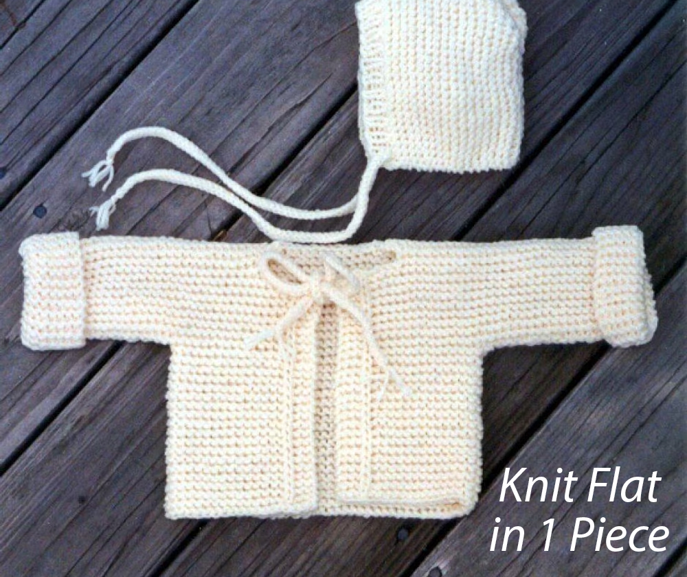 Quick Baby Sweater Set Knitting Pattern