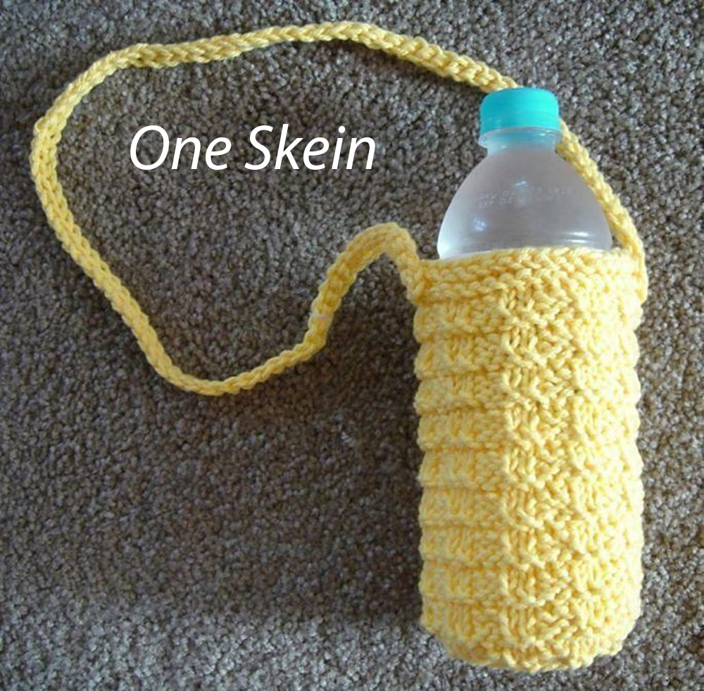 Quick Knit Water Bottle Holder Knitting Pattern