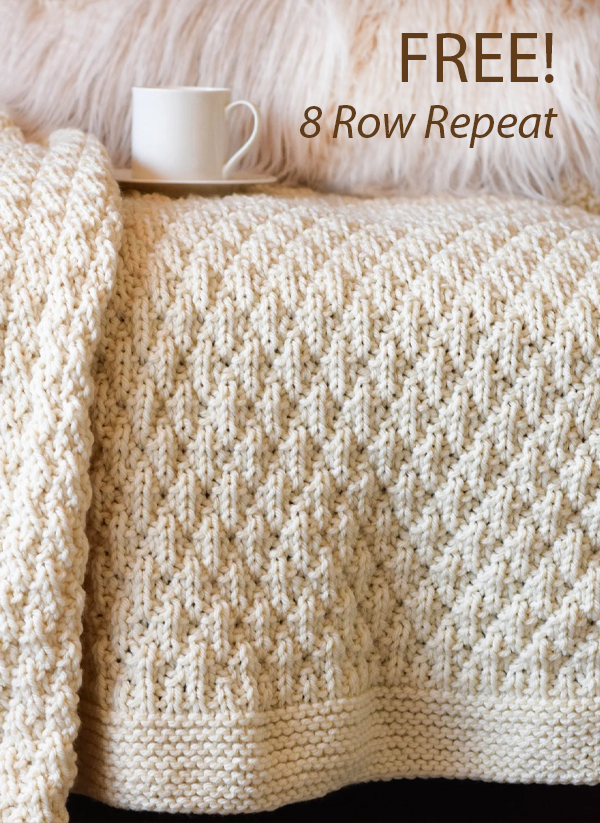 Free Blanket Knitting Pattern Billowy Quilted Lapghan Throw