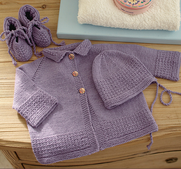 Knitting Pattern Pallene Layette Baby Set