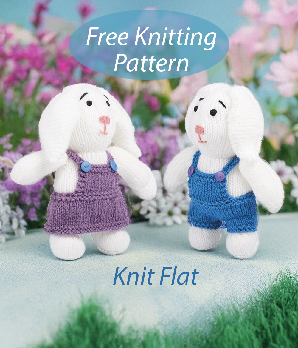 Free Rabbits in Outfits Knitting Pattern