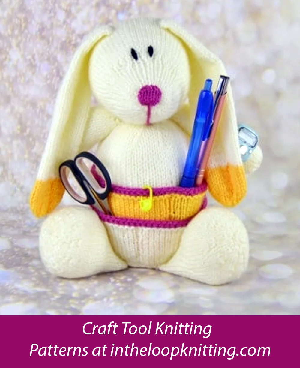 Rabbit Organizer Knitting Pattern