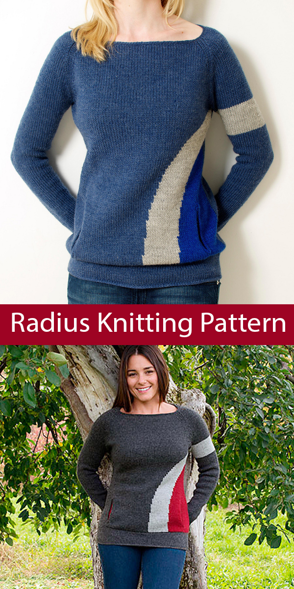 Free Radius Sweater Knitting Pattern with Pockets