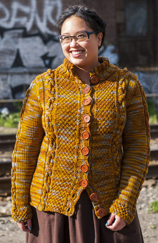 Rail Yard Cardigan Free Knitting Pattern