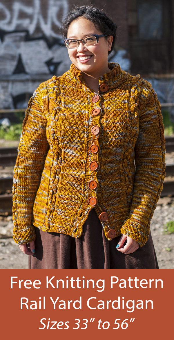 Rail Yard Cardigan Free Knitting Pattern