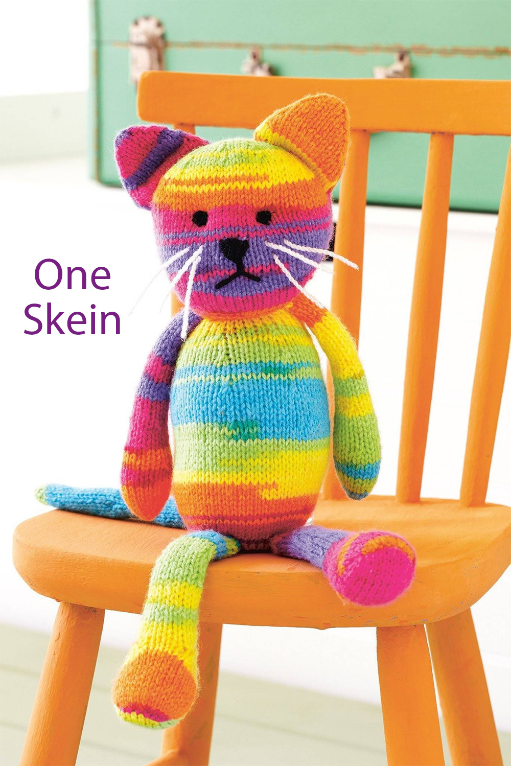 One Skein Rainbow Cat Toy Knitting Pattern