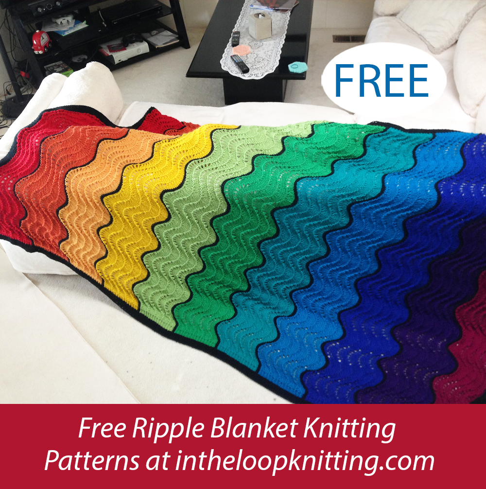 Free Rainbow Coverlet Knitting Pattern