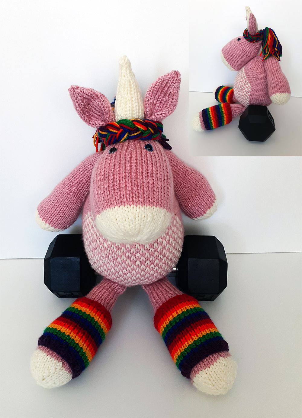 Free Knitting Pattern Rainbow Jazzercise Unicorn