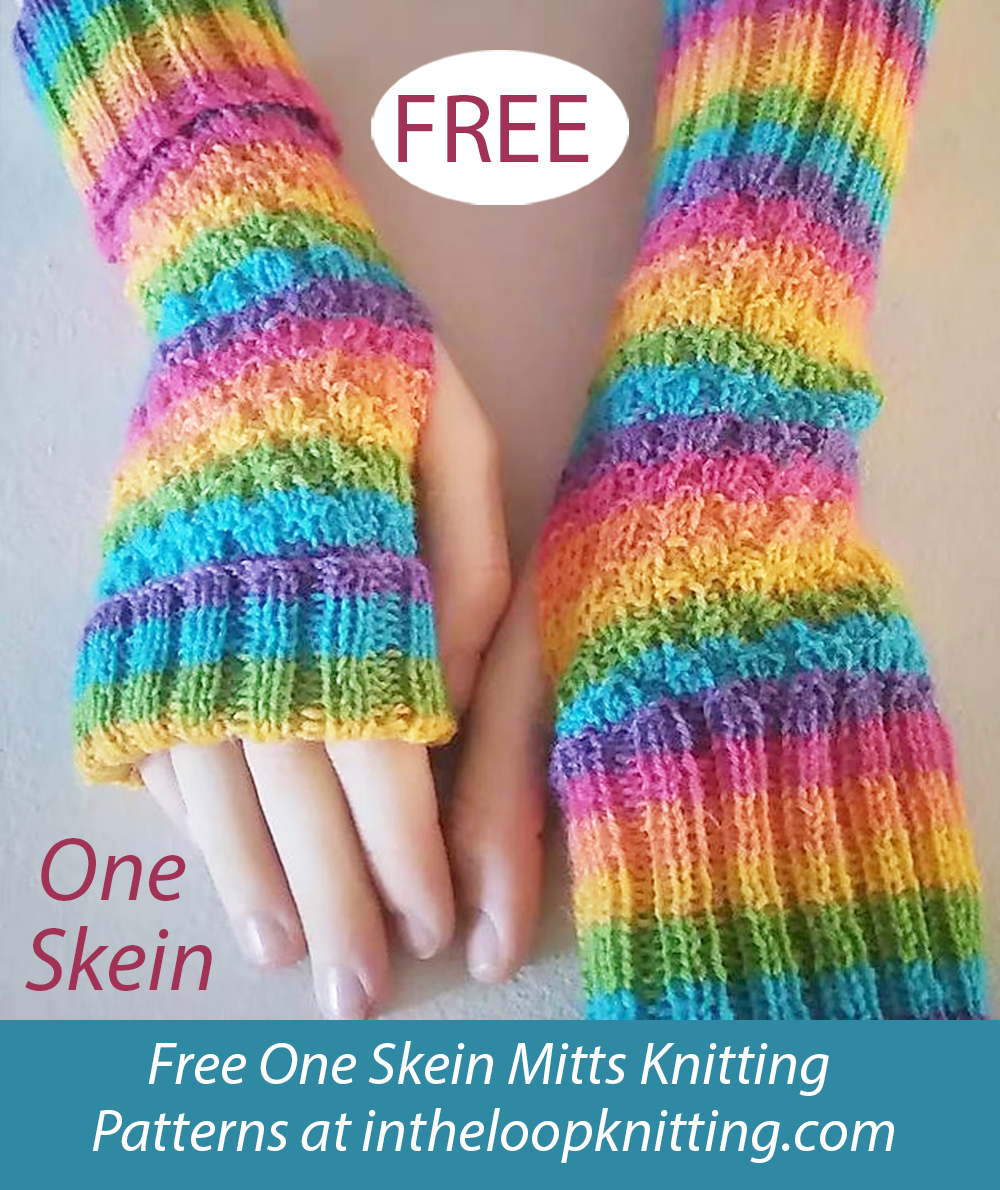Free Rainbow Mitts Knitting Pattern