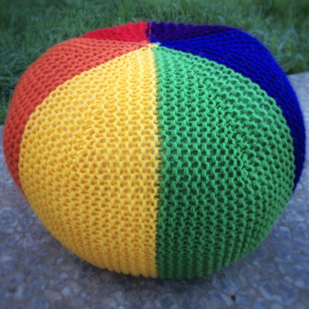 Knitting Pattern for Spectrum Pouf