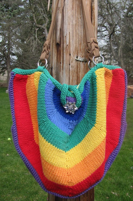 Knitting Pattern for Over the Rainbow Bag
