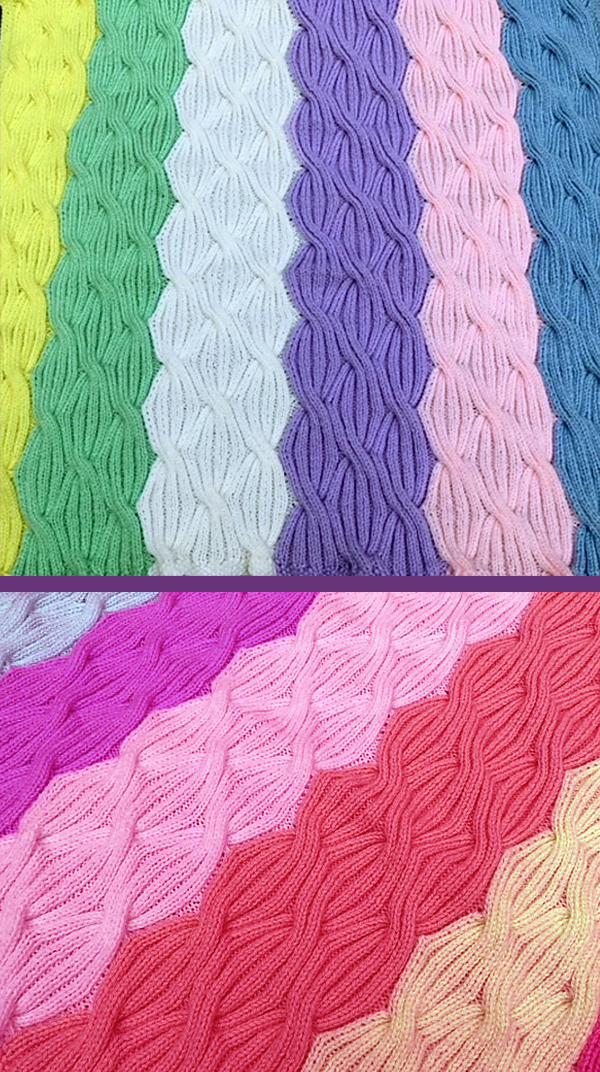 Free Knitting Pattern for Rainbow Waves Baby Blanket
