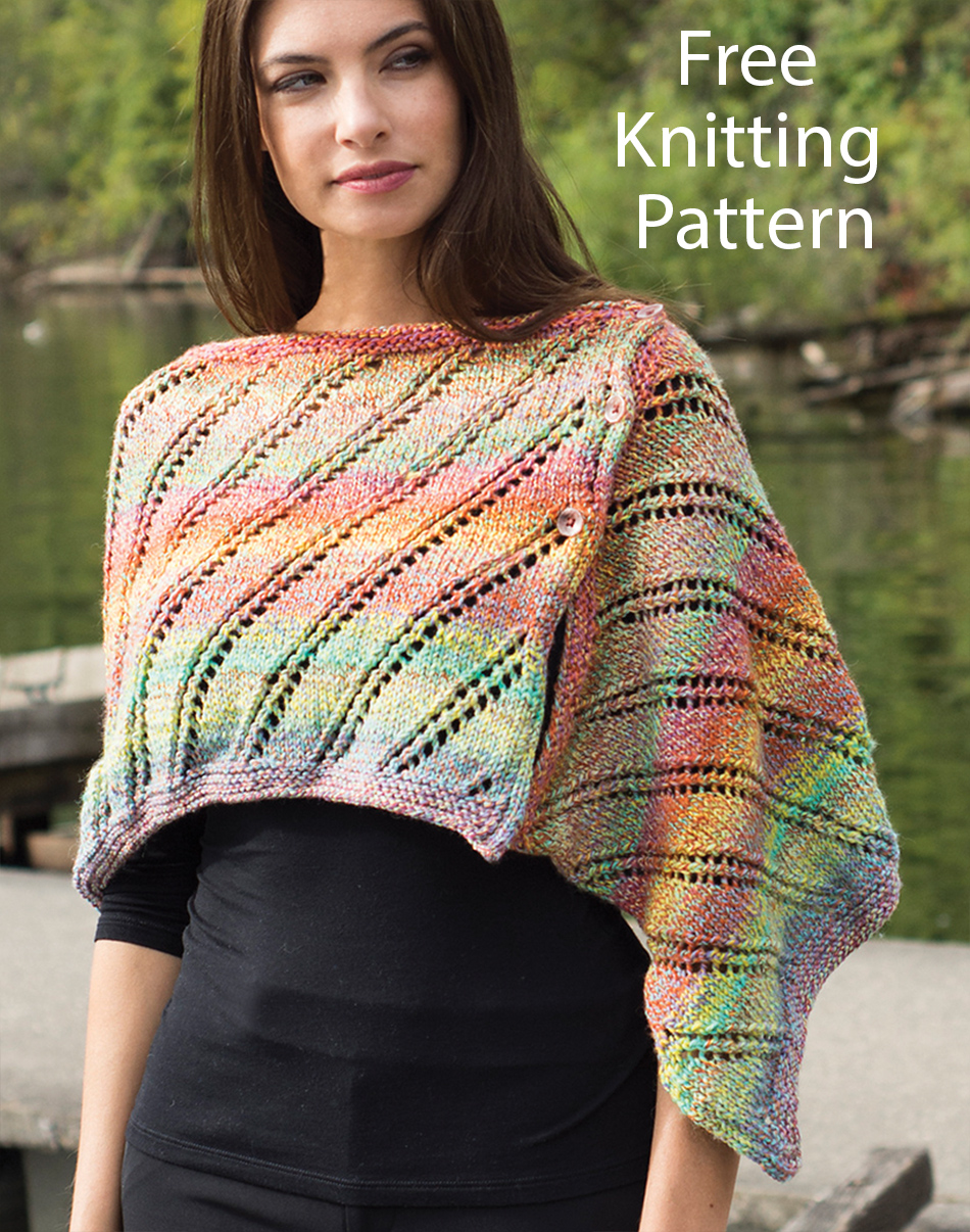 Free Rainbow Wrap Knitting Pattern