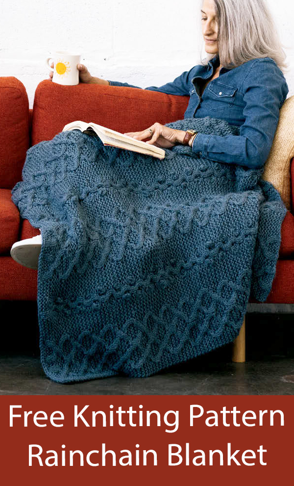 Free Blanket Knitting Pattern Rainchain Lap Blanket