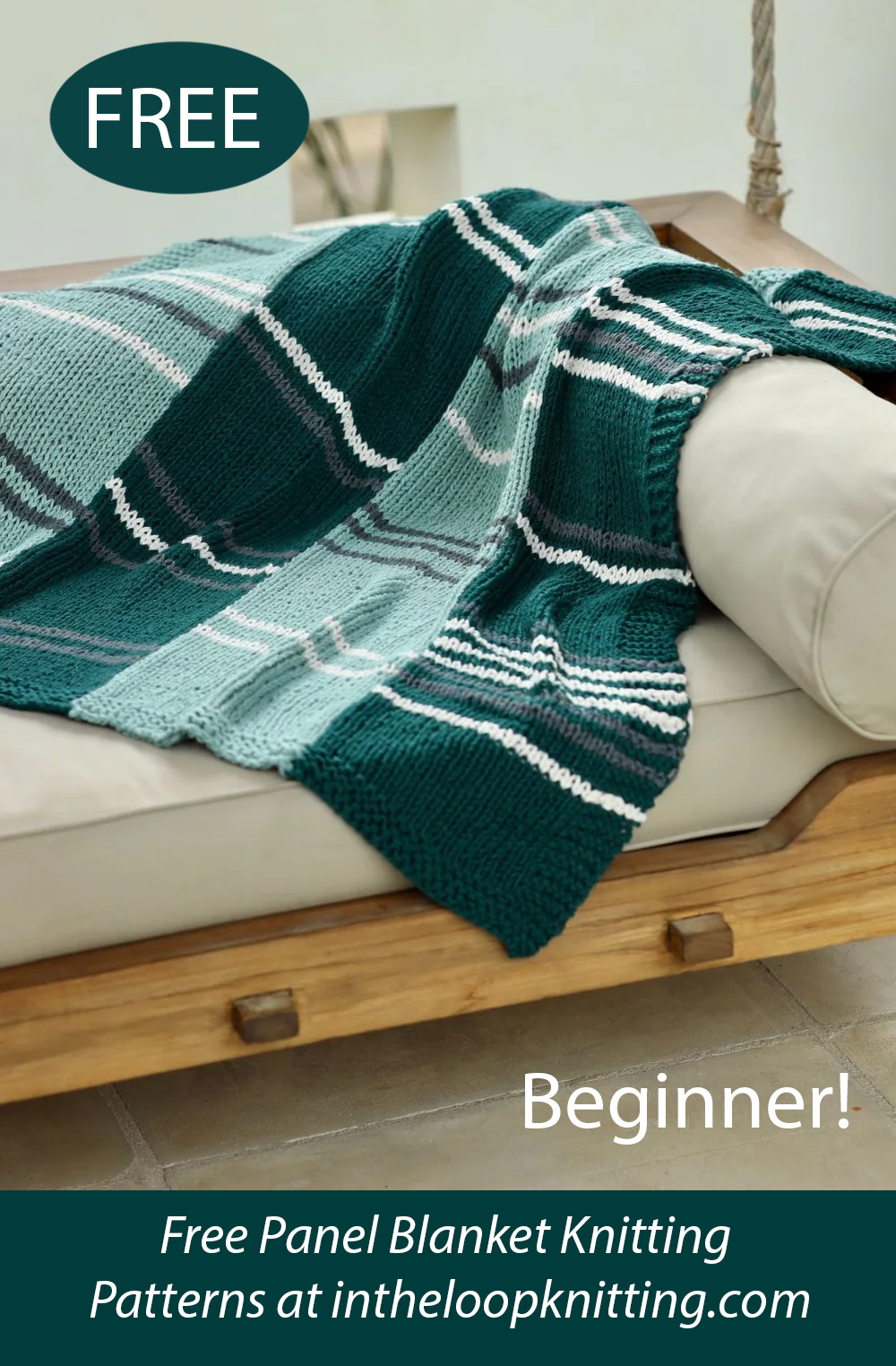 Free Beginner Raising the Bar Blanket Knitting Pattern