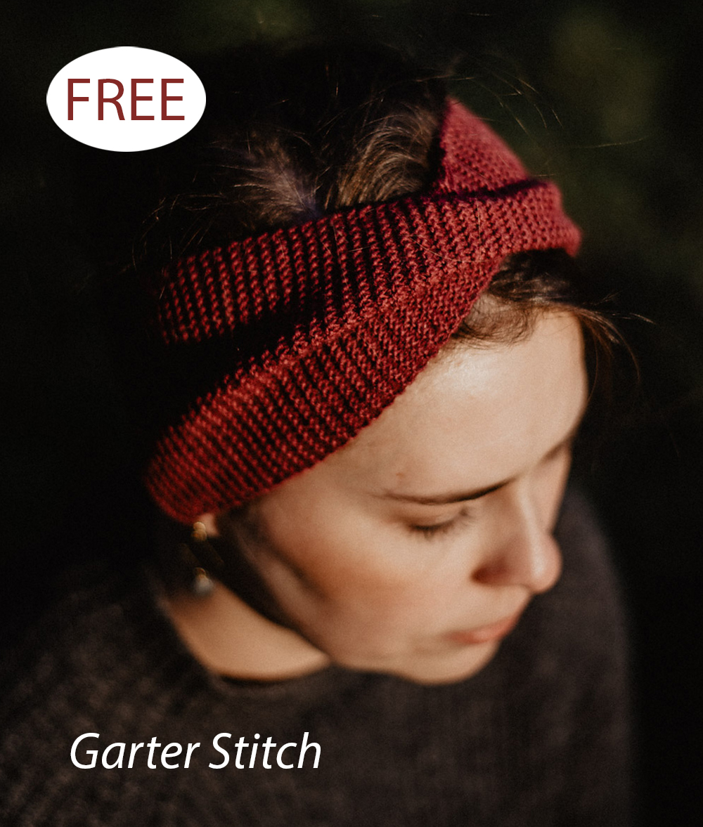 Free Flicker Earwarmer Twisted Headbands Knitting Pattern Raspberry Headband Knit Flat