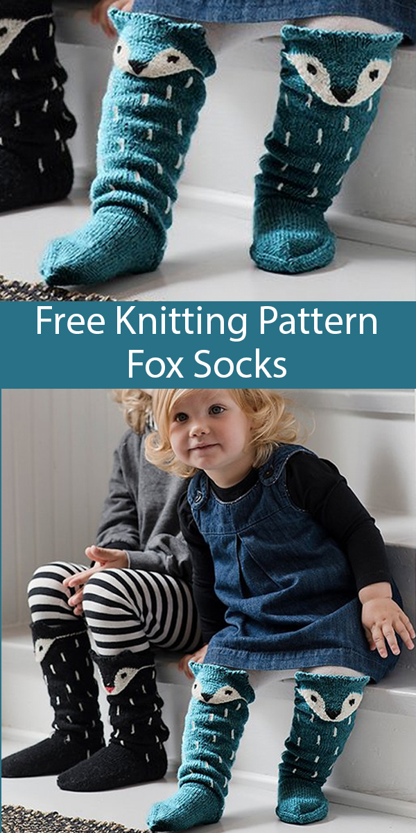Free Knitting Pattern for Fox Socks
