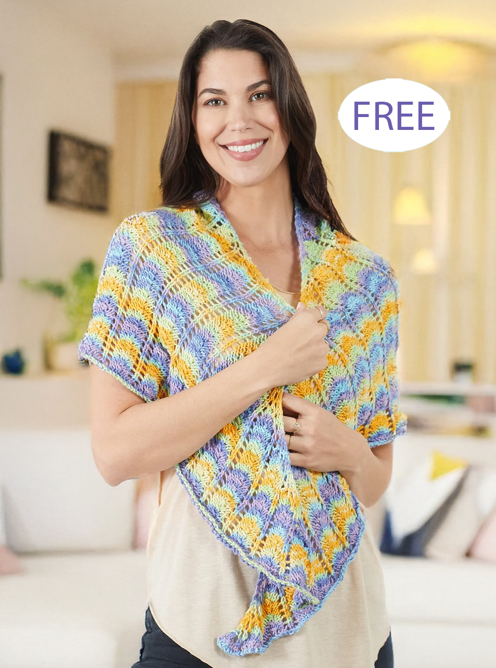 Free Razor Shell Shawlette Knitting Pattern