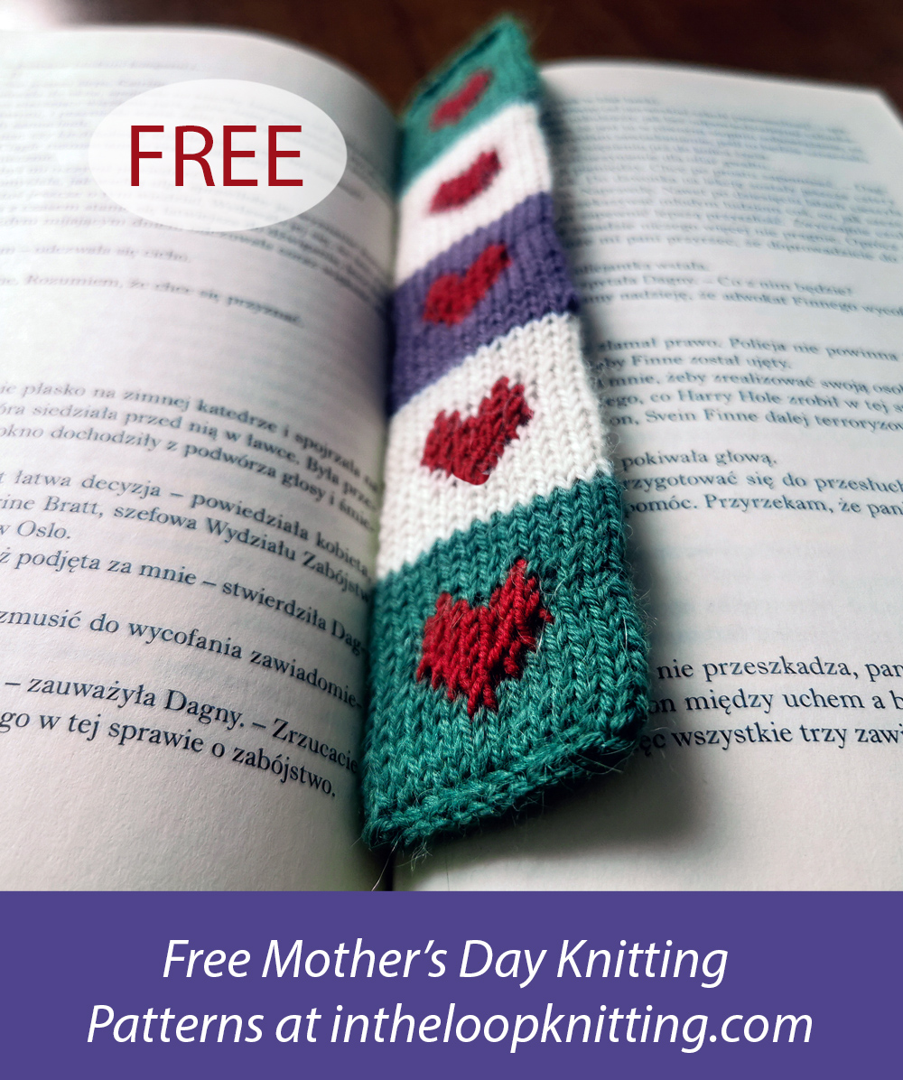 Free Read My Heart Bookmark Knitting Pattern