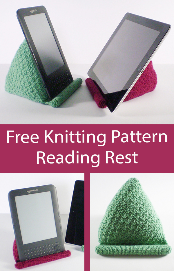 Free Knitting Pattern Reading Rest Book Tablet eReader Pillow