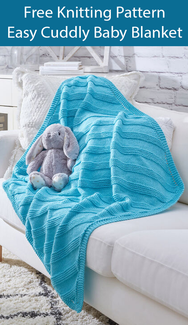 Free Knitting Pattern for Easy Cuddly Baby Blanket