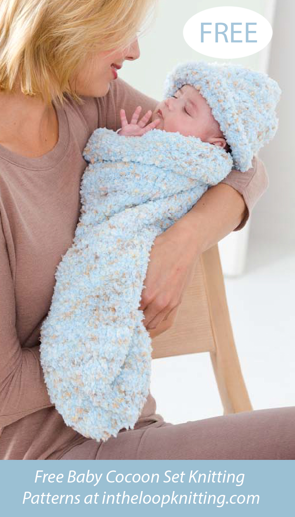 Free Baby Cocoon and Cap Knitting Pattern