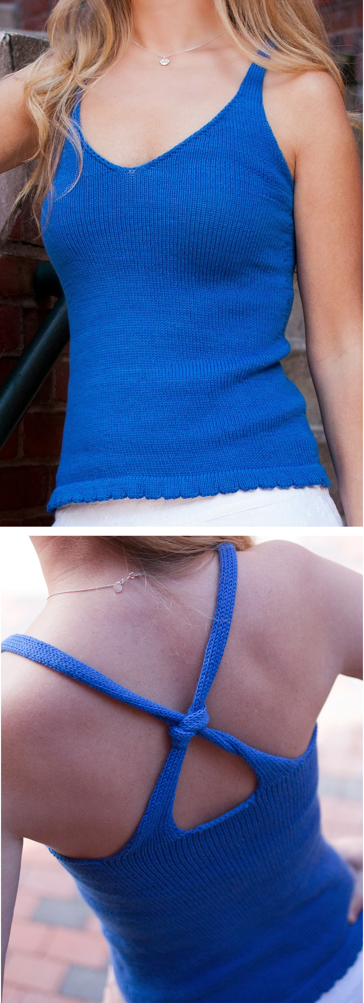 Free Knitting Pattern for Reef Knot Tank Top