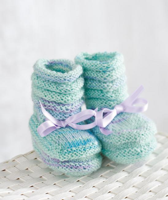 Free knitting pattern for Regia Baby Booties and more baby booties knitting patterns