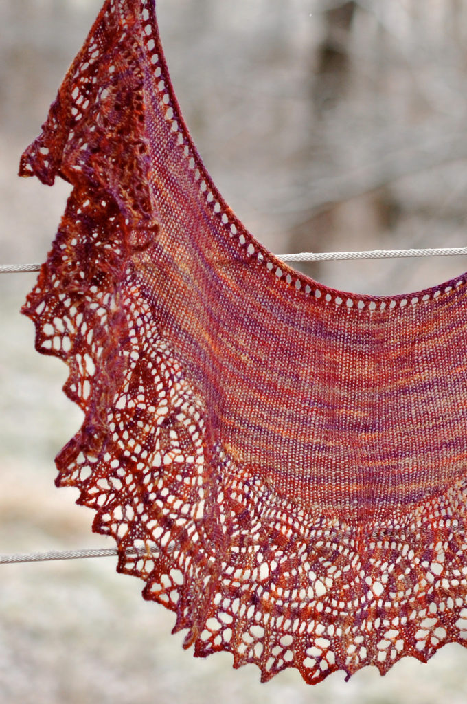 Free Knitting Pattern for Regina Marie One Skein Shawl