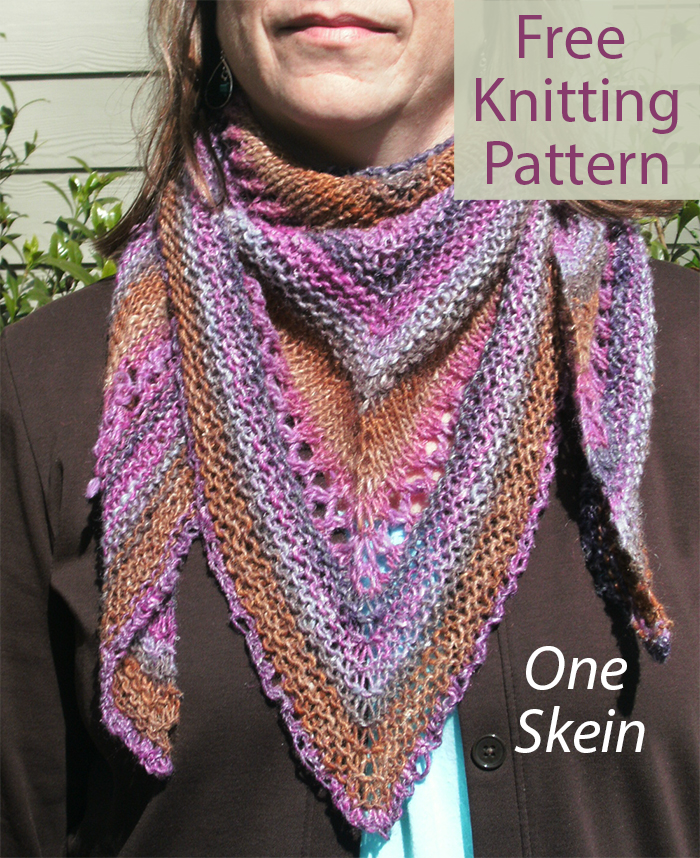 Free One Skein Reid Kerchief Knitting Pattern