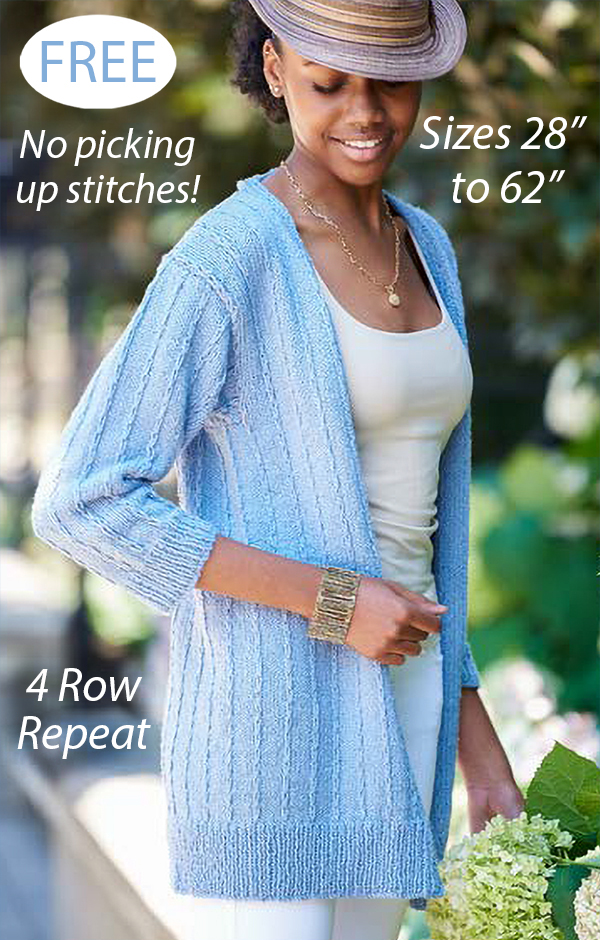 Free Easy Relaxed Cardigan Knitting Pattern